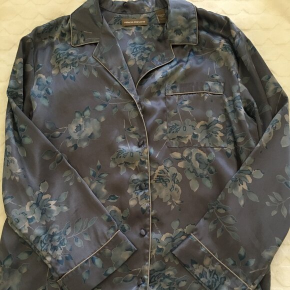 "Silk/Satin" (polyester) pajama/loungewear set, sz L - Picture 4 of 6